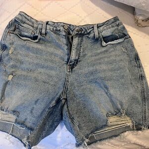 Judy Blue New Distressed Denim Women Shorts